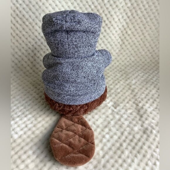 Roots Brown Stuffed Beaver with Gray Roots Hoodie - Picture 5 of 10